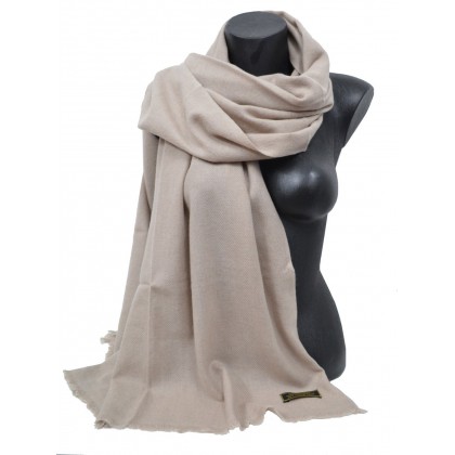 Etole 67cm en 100% cachemire NZO SBARBERI beige