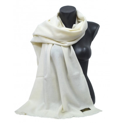 Etole 67cm en 100% cachemire NZO SBARBERI écrue