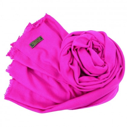 Etole 88cm en 100% cachemire NZO SBARBERI rose fuschia