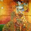 Carré à motif tableau de Klimt