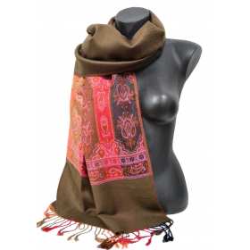 Etole style pashmina indien marron