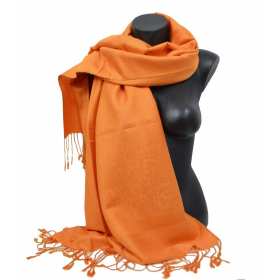 Echarpe type pashmina orange