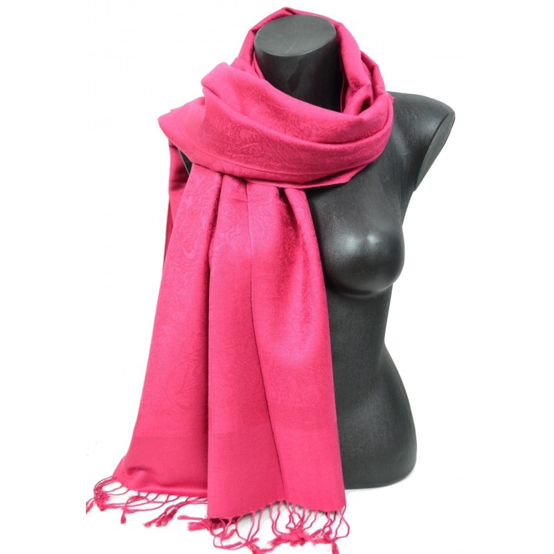 Echarpe type pashmina rose