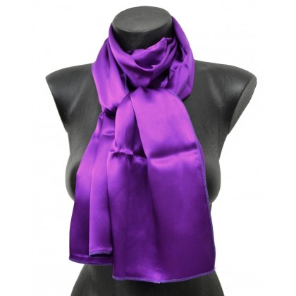 Echarpe en soie violette