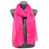 Echarpe mousseline de soie rose fuchsia