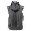 Echarpe mousseline de soie noire
