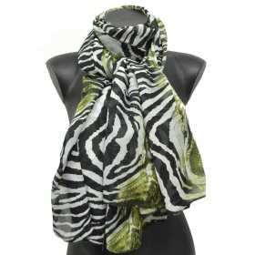 Grand cheche zebre vert