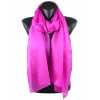 Echarpe mousseline de soie rose magenta