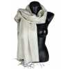 Pashmina en soie et viscose beige clair