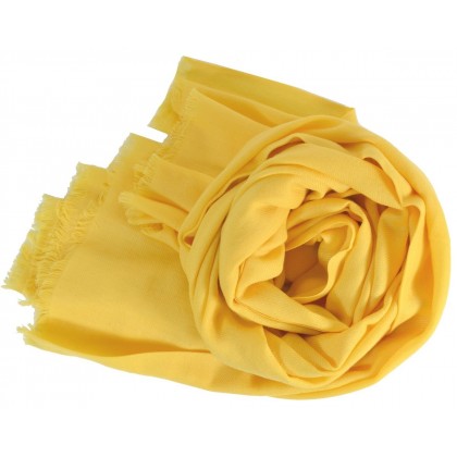 Pashmina en laine jaune