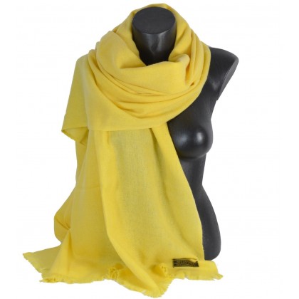 Etole 67cm en 100% cachemire NZO SBARBERI jaune