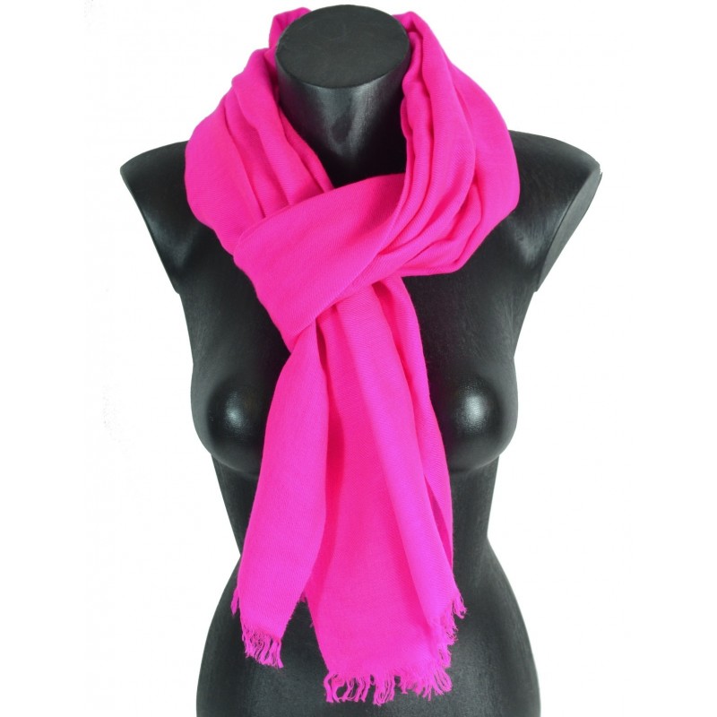 Vrai pashmina rose fuchsia