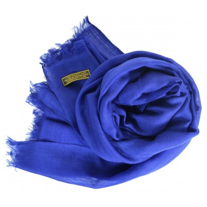 Vrai pashmina bleu marine