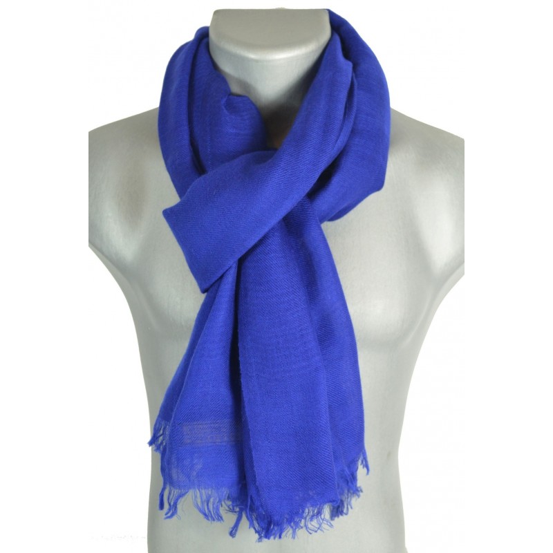 Vrai pashmina bleu marine