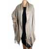 Grande étole 90X200 soie et cachemire taupe clair