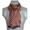 Foulard en soie homme noir et rouge