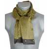 Foulard en soie homme pied poule jaune
