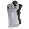 Pashmina laine gris-acier