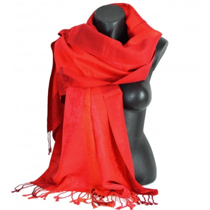 Pashmina laine rouge