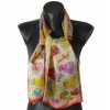 Echarpe soie chiens - beige