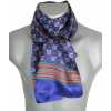 Foulard en soie homme étriers bleu