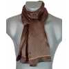 Foulard en soie homme marron carrés