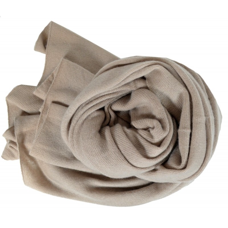 Très grand châle en cachemire beige