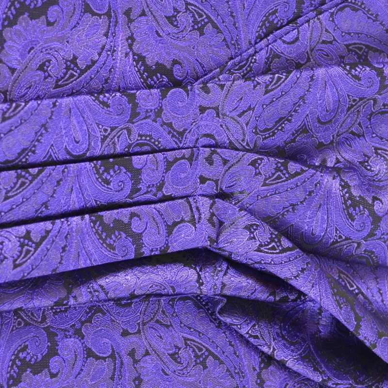 Foulard ascot paisley violet