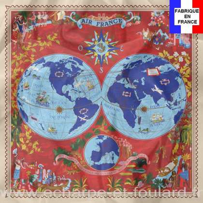 Foulard en soie Air France Constellation