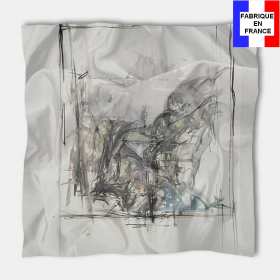 Foulard en soie Giacometti, Paysage à Stampa