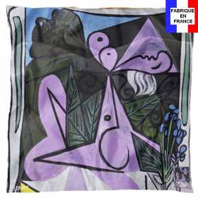 Foulard en soie Picasso, Nu au bouquet d'iris de au miroir