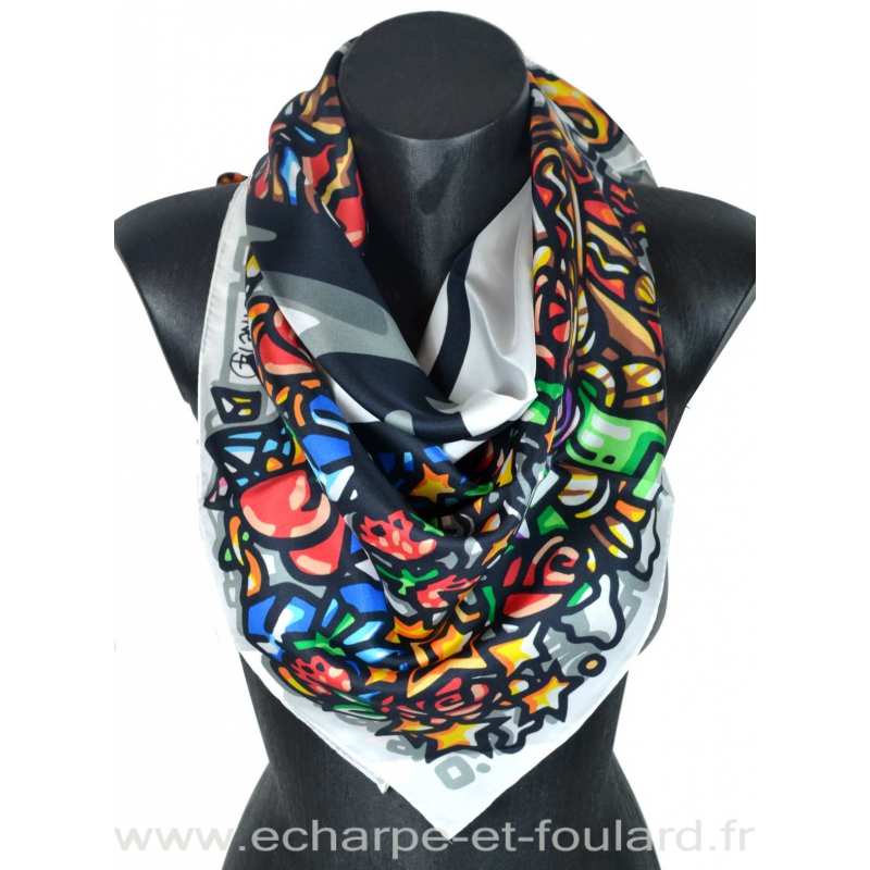 Foulard en soie Jakè, Soyeux Totem