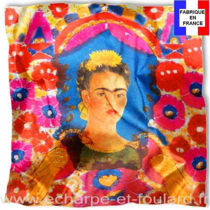 Foulard en soie Kahlo, Le portrait