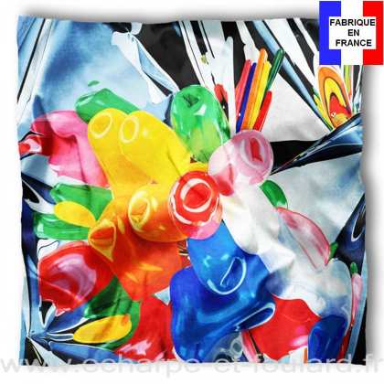 Foulard en soie Koons, Les tulipes