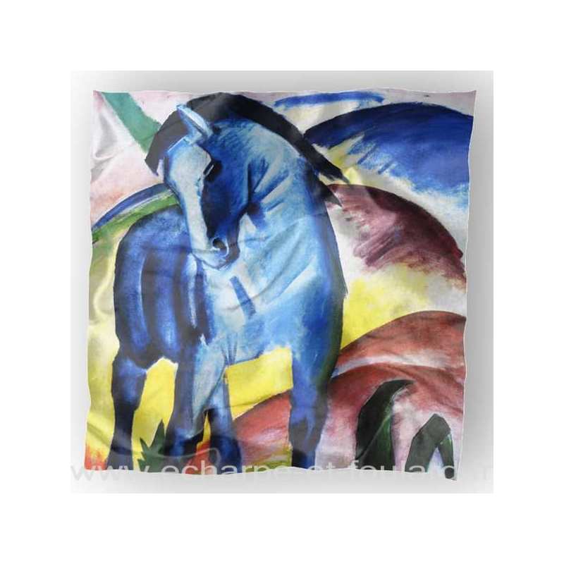 Foulard en soie Franz, Le Cheval Bleu