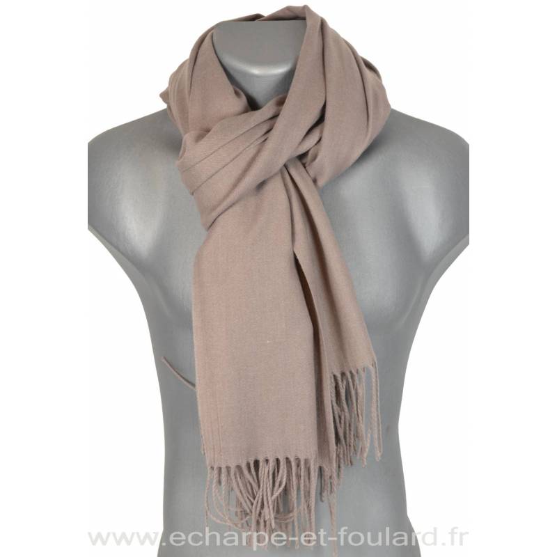 Echarpe très douce cachemire-laine beige