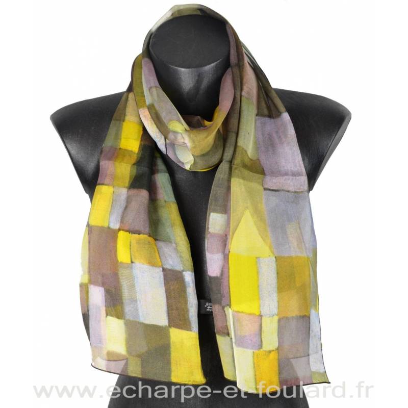 Echarpe soie Klee - Architektur