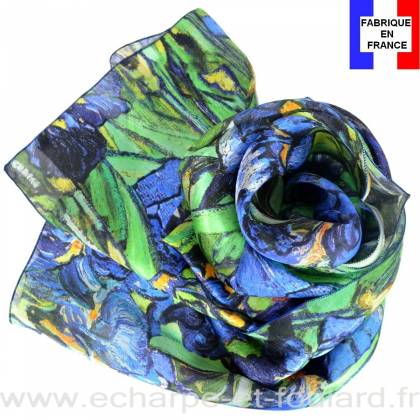 Echarpe soie Van Gogh - Les Iris