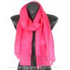 Echarpe mousseline soie fuchsia fabriquée en France