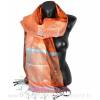 Etole en soie jacquard orange