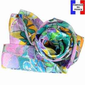 Echarpe soie Gaudi – Fleurs Mauresques