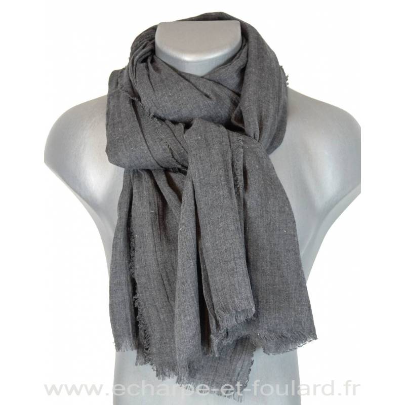 Grand cheche gris anthracite