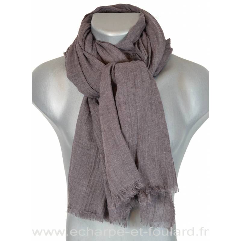 Grand cheche gris-marron