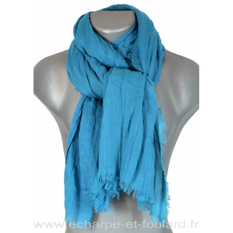 Grand cheche turquoise foncé