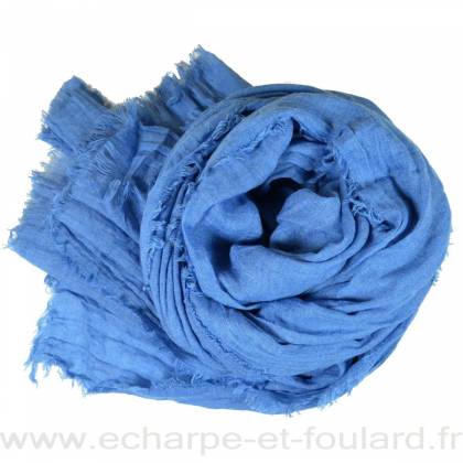 Grand cheche bleu denim