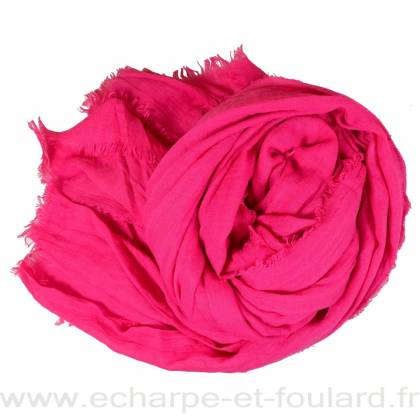 Grand cheche rose fuchsia