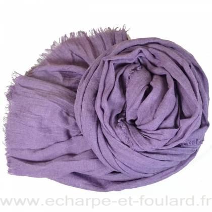 Grand cheche mauve foncé