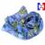 Foulard en soie pivoine bleue fabriqué en France