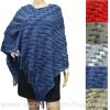 Poncho tricot zig zag