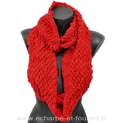 Snood tricot  rouge